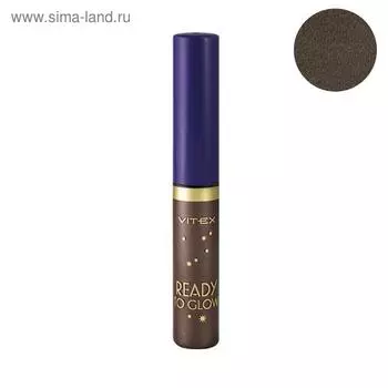 Подводка для глаз Vitex Ready To Color жидкая с блестками, тон 84 Magnetic brown