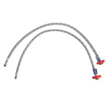 Подводка для смесителя ZEIN, гайка 1/2", штуцер М10, 80 см, ключ для монтажа, набор 2 шт.