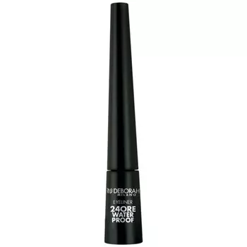 Подводка для век Deborah Eyeliner 24 Ore Waterproof, жидкая водостойкая, тон чёрный, 2.9 г