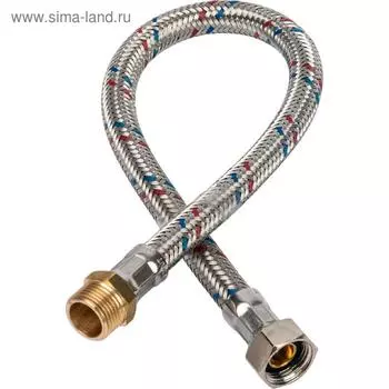 Подводка для воды STOUT SHF-0055-081010, 3/8"х3/8", наружная/внутренняя резьба, 40 cм, сталь