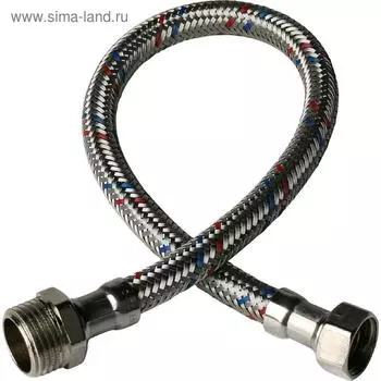 Подводка для воды STOUT SHF-0075-081510, 1/2"х3/8", наружная/внутренняя резьба, 40 cм, сталь