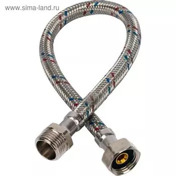 Подводка для воды STOUT SHF-0085-081515, 1/2"х1/2", наружная/внутренняя резьба, 40 cм, сталь