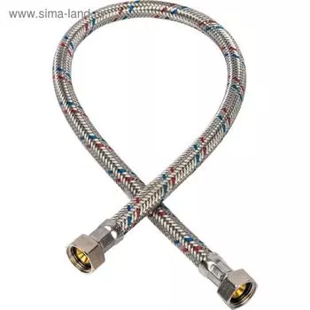 Подводка для воды STOUT SHF-0096-081010, внутренняя/внутр. резьба, 3/8"х3/8", 60 cм, сталь