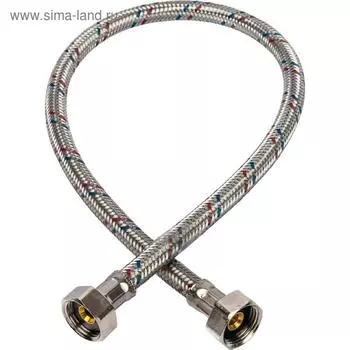 Подводка для воды STOUT SHF-0117-081515, внутренняя/внутр. резьба, 1/2"х1/2", 60 cм, сталь