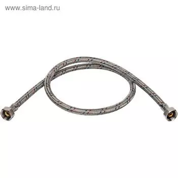 Подводка для воды STOUT SHF-0119-081515, 1/2"х1/2", внутренняя/внутр. резьба, 100 cм, сталь