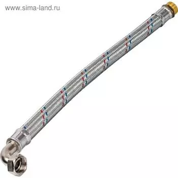 Подводка для воды STOUT SHF-0166-252525, 1"х1", наруж./внутр. резьба, угловая, 60 cм, сталь