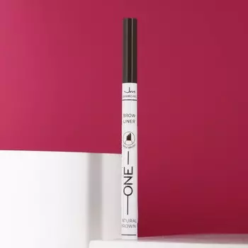 Подводка-фломастер для бровей, коричневый, с эффектом микроблейдинга, тон 02