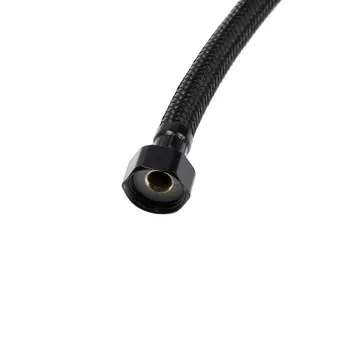 Подводка гибкая для воды ZEIN engr, нейлон, 1/2", гайка-гайка, 60 см, с ключом, черная