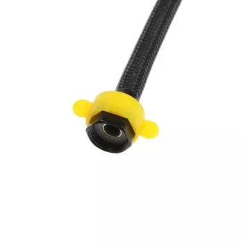 Подводка гибкая для воды ZEIN engr, нейлон, 1/2", гайка-гайка, 40 см, с ключом, черная