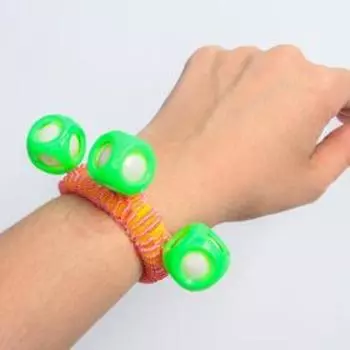 Погремушка - браслет Крошка Я «На ручку», 3 бубенчика, МИКС