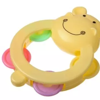 Погремушка - бубен Крошка Я «Бегемотик», от 3 мес.