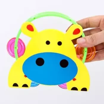 Погремушка - бубен «Зверушки», от 3 мес., МИКС