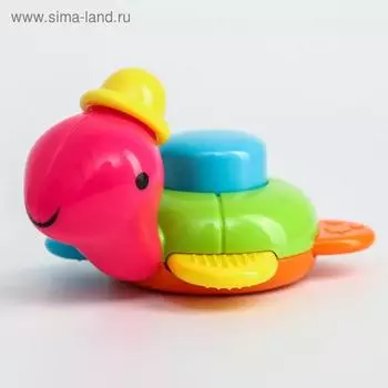 Погремушка «Черепашка», с пищалкой, цвет МИКС, Крошка Я