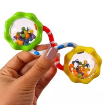 Погремушка Крошка Я «Гантелька» крутилка, от 3 мес.