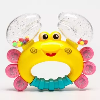 Погремушка «Крабик», МИКС, Крошка Я, 12 см