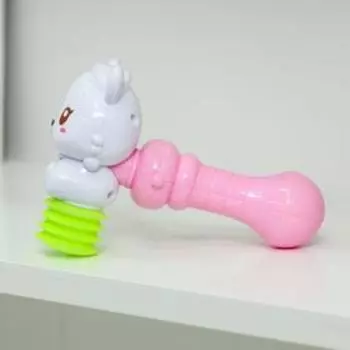 Погремушка - пищалка «Белочка - молоточек», цвет МИКС, Крошка Я