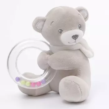 Погремушка мягкая Крошка Я «Серый мишка», от 3 мес.