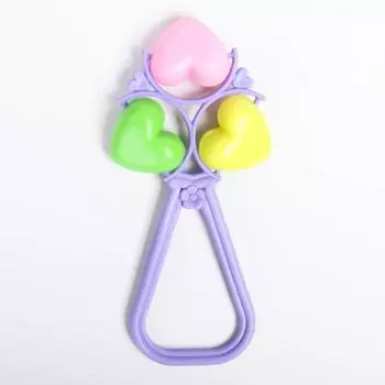 Погремушка на палочке «Сердечки», виды МИКС