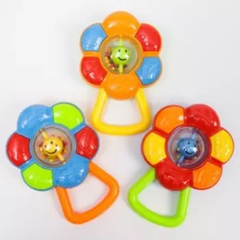 Погремушка Крошка Я «Ромашка», от 3 мес., МИКС