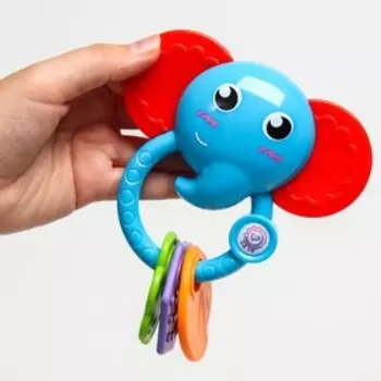 Погремушка «Слоник», с прорезывателем на колечке