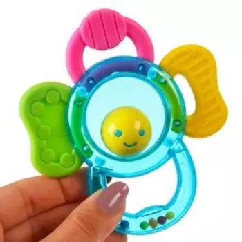 Погремушка Крошка Я «Цветочек» с прорезывателем, от 3 мес.