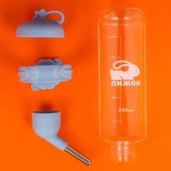 Поилка для грызунов "Пижон", 250 мл, голубая