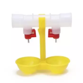 Поилка ниппельная, для домашних животных, с каплеуловителем (двойная), Greengo