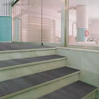 Покрытие ковровое против скольжения «Зиг-заг», 0,910 м, черное