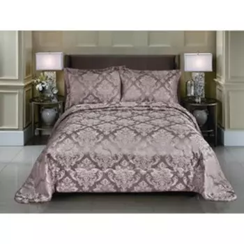 Покрывало Agata, 240 х 260 см, 50 х 70 см - 2 шт, какао, жаккард