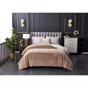 Покрывало «Антуан», размер 160х220 см, цвет мокко