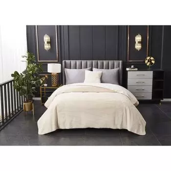 Покрывало «Антуан», размер 160х220 см, цвет молоко