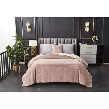 Покрывало «Антуан», размер 160х220 см, цвет пудровый