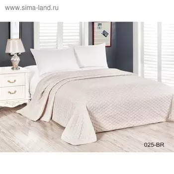 Покрывало «Барселона», размер 220 х 240 см, бежевый, жаккард