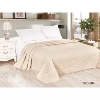 Покрывало «Барселона», размер 220 х 240 см, светло - бежевый, жаккард