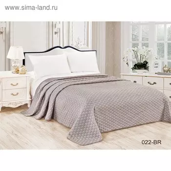 Покрывало «Барселона», размер 240 х 260 см, капучино, жаккард