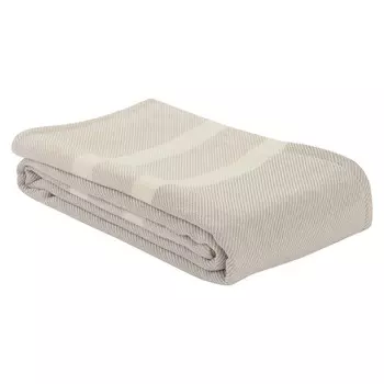 Покрывало базовое бежевого цвета Ethnic, размер 230х250 см