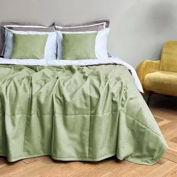 Покрывало «Бохо», размер 215х240 см, цвет зелёный