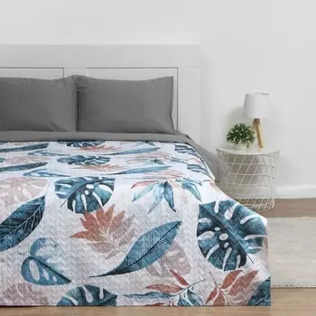 Покрывало евро Экономь и Я "Монстера" 200х210±5см, 100% полиэстер, 190 гр/м2