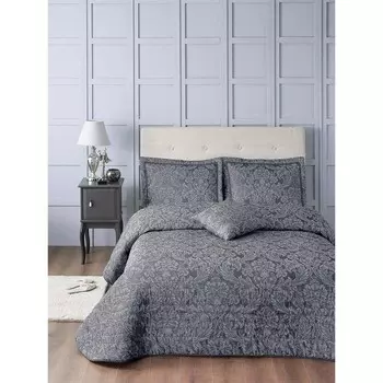 Покрывало Font, размер 260x270 см, цвет синий