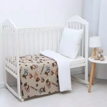 Покрывало детское гобеленовое, 110145 см, бежевое