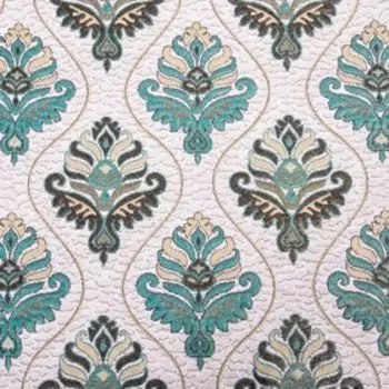 Покрывало гобеленовое Этель «Барокко» с бахромой, бирюзовый, 140х200см, п/э 80%, хл 20% (450 г/м2)