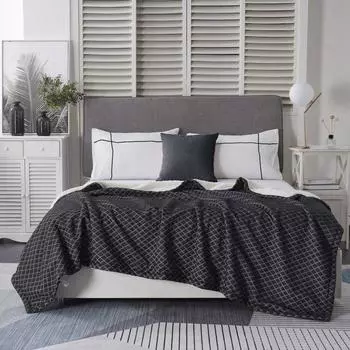 Покрывало «Гранд», размер 160х220 см, цвет тёмно-серый