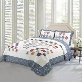 Покрывало и наволочки «Кантри», размер 230x250 см, 50x70 см - 2 шт