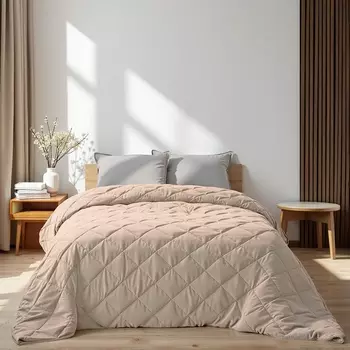 Покрывало «Этель» 260240±5 см, велюр, бежевое