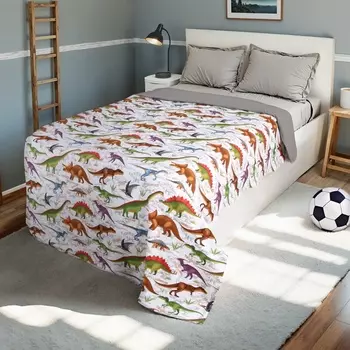 Покрывало Этель "Динозавры" 1,5 сп , 145*210 см, 100% хлопок