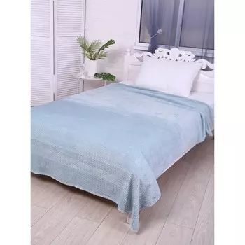 Плед-покрывало Колетта, 180х200см, морская волна, велсофт 270г/м, полиэстер