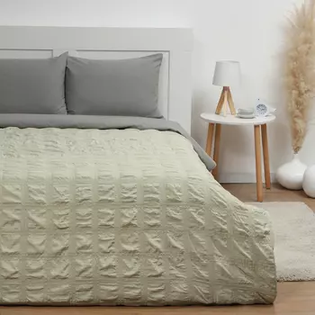 Покрывало LoveLife Texture: green, 240*230±5см, микрофайбер, 100% п/э