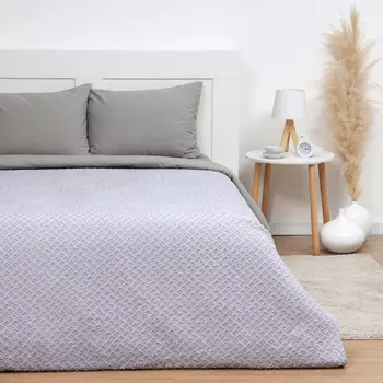 Покрывало LoveLife Tufting: Квадрат цв.серо-сиреневый, 200*230±5см, микрофайбер, 100% п/э
