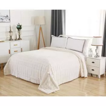 Покрывало «Мадлен», размер 220х240 см, цвет белый