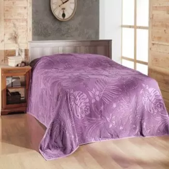 Покрывало, размер 200x220 см, цвет лиловый